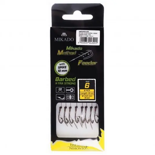 Carlige legate Mikado Method Feeder X-Tra Strong Nr.10 Doar azi