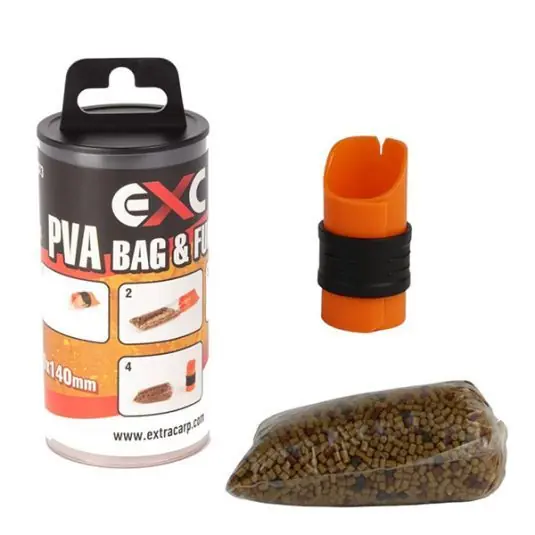 Kit pungi solubile Extra Carp PVA Bag & Funnel 70x140 Noutate