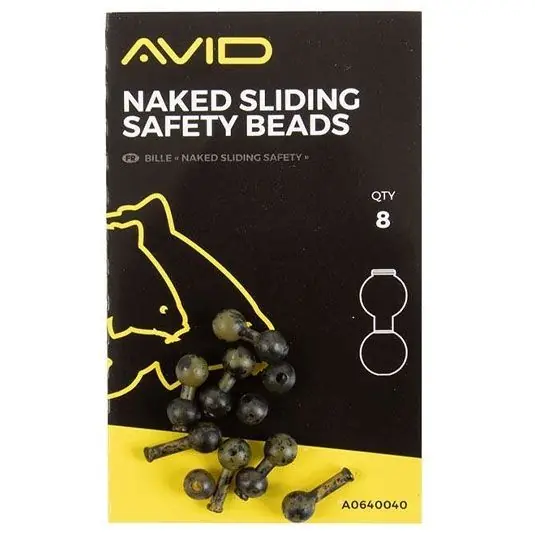 Disponibil imediat Bile de cauciuc Avid Carp Naked Sliding Safety Beads