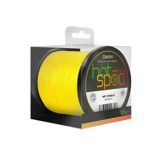 Retur ușor Fir textil Delphin HotSpod 8X Yellow 0.14mm/9.6kg/300m