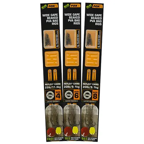 Montura Fox Edges Wide Gape Beaked PVA Bag Rigs 6/20lb Ultima șansă