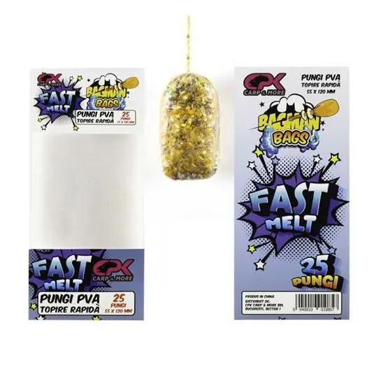 Pungi PVA CPK Bagman Bags Fast Melt 55x120mm Ofertă specială