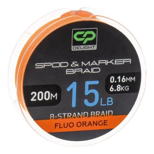 Fir textil Carp Pro Delight Spod & Marker Braid Fluo Orange 0.16mm/6.80kg/200m Ofertă specială