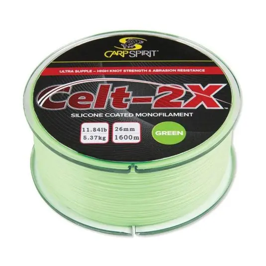 Livrare rapidă Fir monofilament Carp Spirit Celt-2X Fluo Green 0.285mm/6.45kg/1400m