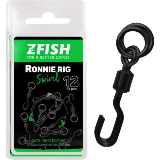 Agrafe rapide ZFish Ronnie Rig Swivel Matt Nr.12 Disponibil imediat