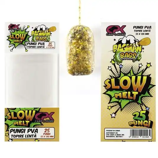 Expediere rapidă Pungi solubile CPK PVA Bagman Bags Slow Melt 55x120mm
