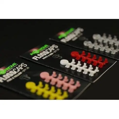 Stopper Korda Floss Caps Red/White Livrare gratuită