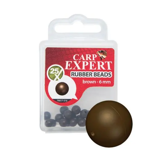 Expediere rapidă Bile de cauciuc Carp Expert Rubber Beads Brown 8mm