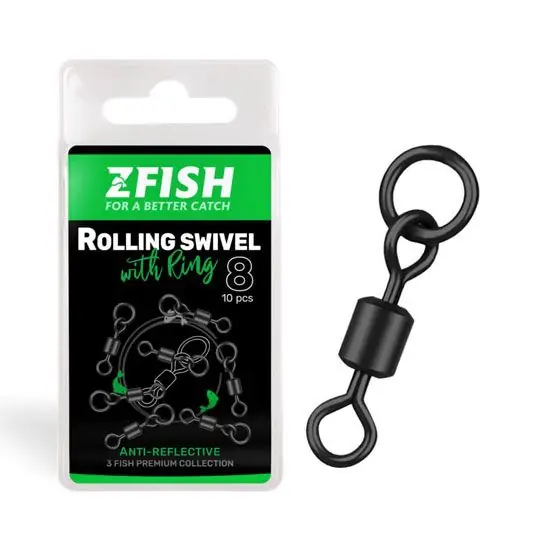 Preț mic Varteje ZFish Rolling Swivel with Ring Black Matt Nr.8, 26kg