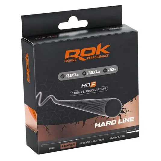 Fir fluorocarbon Rok Fishing Hard Line 0.70mm/24kg/20m Livrare expres