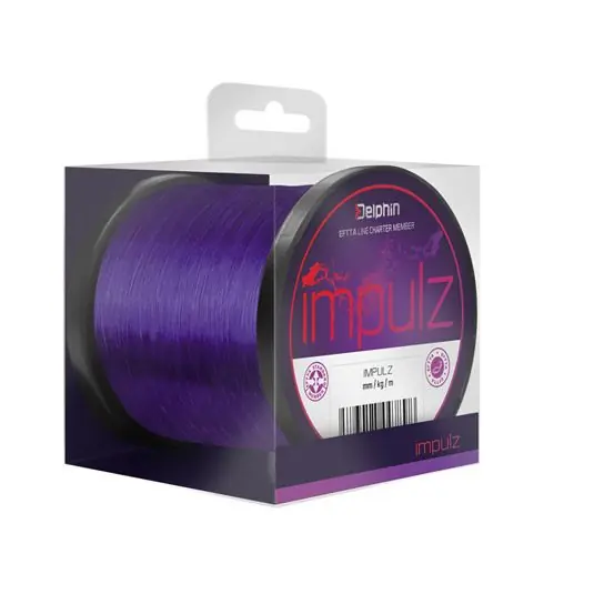 Fir monofilament Delphin Impulz Violet 0.35mm/10.4kg/1100m Expediere rapidă