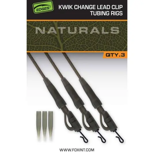 Reducere extra Kit plumb pierdut Fox Edges Naturals Kwik Change Lead Clip Tubing Setup
