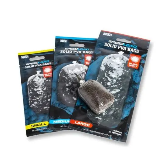 Pungi solubile Nash Speedload PVA Bags Slow Melt Medium 70x155mm Lichidare de stoc