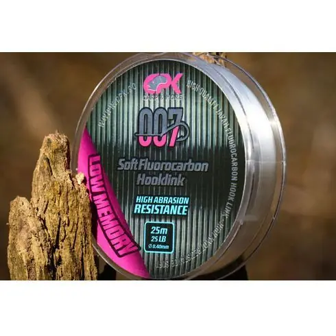 Fir fluorocarbon CPK 007 Fluorocarbon Hooklink 0.38mm/25m Retur ușor