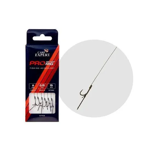 Ieftin Carlige legate Carp Expert Pro Method Feeder Hair Rig W/Bait Sting Nr.10, 10mm