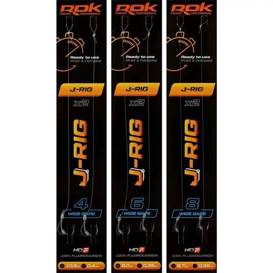 Carlige legate Rok Fishing J-Rig Wide Gape Nr.8 Ofertă