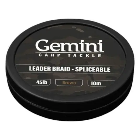 Mai ieftin Fir textil Gemini Spliceable Leader Braid Brown 45lb/10m