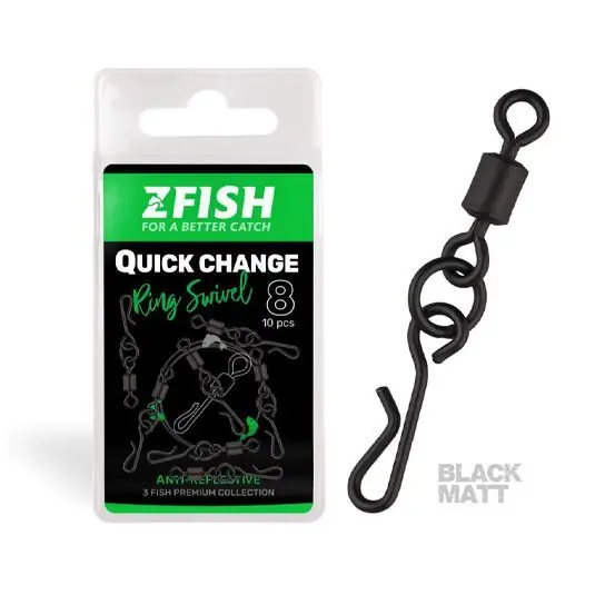 Agrafe rapide ZFish Quick Change Ring Swivel Matt Nr.8 Ofertă exclusivă