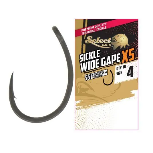 Noutate Carlige Select Baits Sickle Wide Gape XS SSF, marime Nr.8