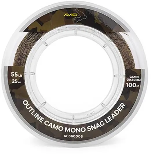 Super ofertă Fir monofilament Avid Carp Outline Camo Mono Snag Leader 0.70mm/32kg/100m