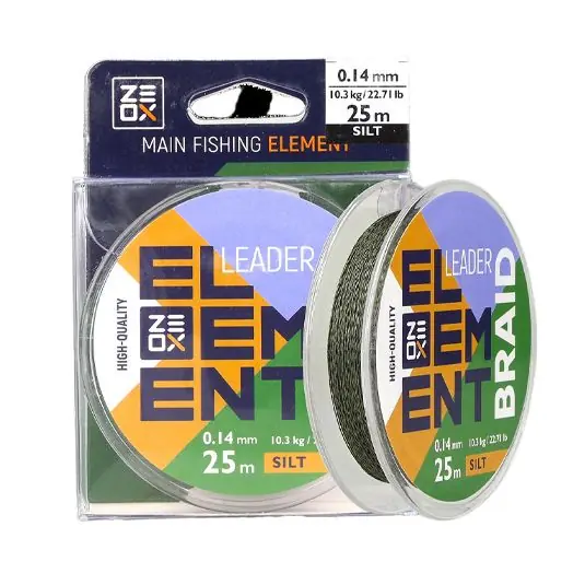 Reducere extra Fir textil Golden Catch Zeox Leader Braid Element Silt 0.20mm/15.7kg/25m