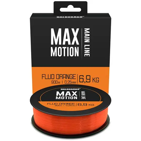 Fir monofilament Haldorado Max Motion Main Line Fluo Orange 0.25mm/6.9kg/900m Retur ușor