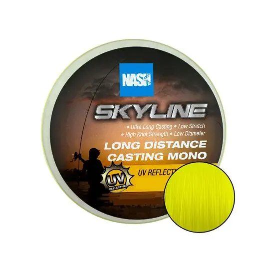Ultima șansă Fir monofilament Nash Skyline Mono UV Yellow 0.28mm/4.53kg/1000m