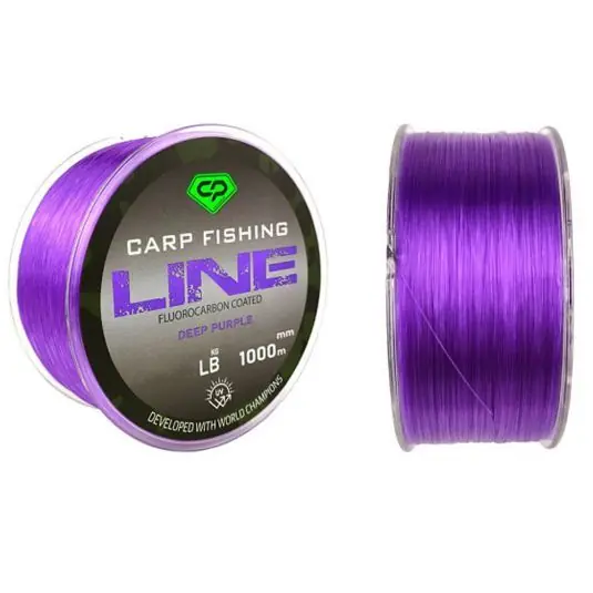Preț redus Fir monofilament Carp Pro Carp Fishing Line Fluorocarbon Coated Deep Purple 0.30mm/1000m