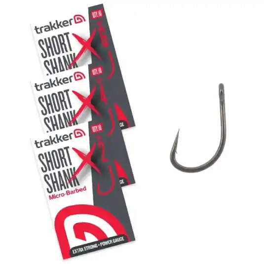 Carlige Trakker Short Shank XS Hooks Micro Barbed, Nr.4 Livrare expres