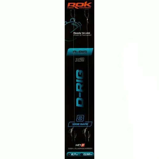 Carlige legate Rok Fishing D-Rig Wide Gape Nr.4 Promoție