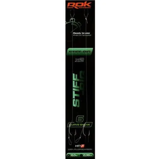 Preț mic Carlige legate Rok Fishing Stiff Rig Curve Shank Nr.4