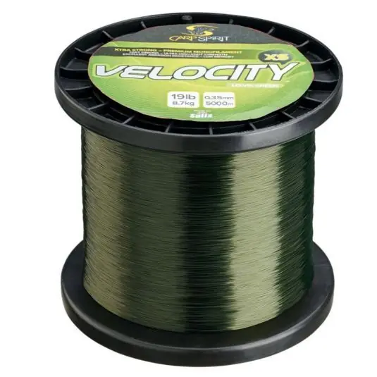 Fir monofilament Carp Spirit Velocity XS Lo-Vis Green 0.35mm/8.5kg/5000m Ieftin