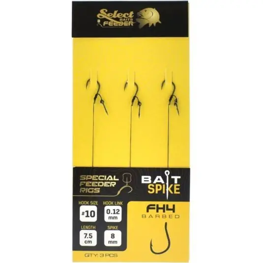 Carlige legate Select Baits FH4 Method Feeder Bait Sting Rig Nr.12, 7.5cm Ofertă