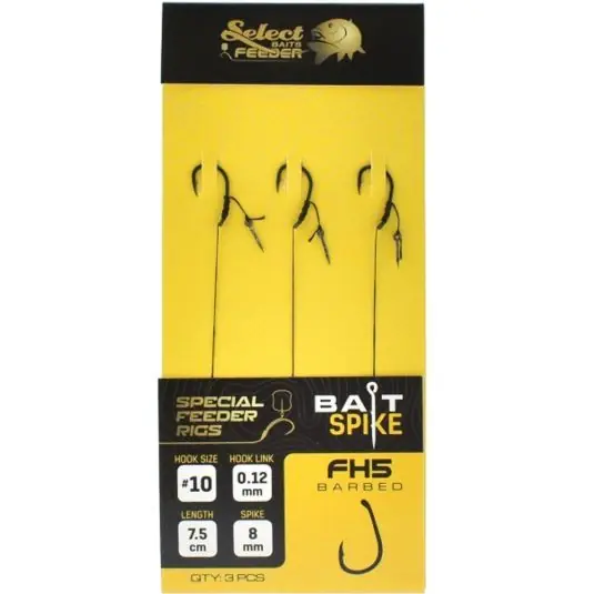 Carlige legate Select Baits FH5 Method Feeder Bait Sting Rig Nr.12, 7.5cm Lichidare de stoc