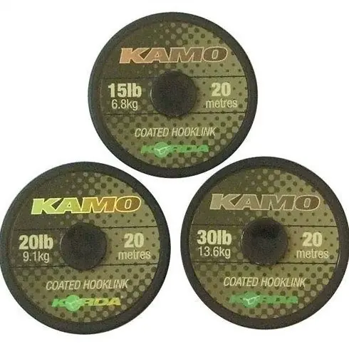 Calitate înaltă Fir textil Korda Kamo Coated 15lb, 20m