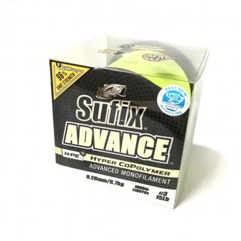 Fir monofilament Sufix Advance 0.30mm/8.2Kg/1000m HI-VIS YELLOW Cumpără online