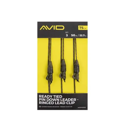 Kit monturi leadcore Avid Carp Ready Tied Pin Down Leader - Heli/Chod Lichidare de stoc