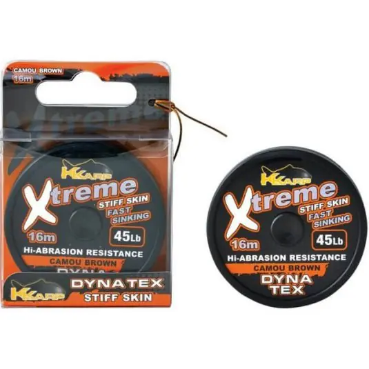 Cumpără acum Fir textil K-Karp Dynatex Xtreme Stiff 35lbs, 16m - Camou Brown