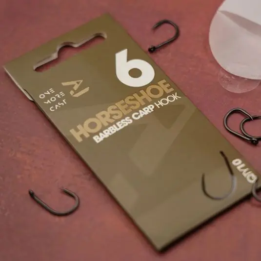 Cel mai vândut Carlige One More Cast Horseshoe Carp Hook Barbless Nr.6