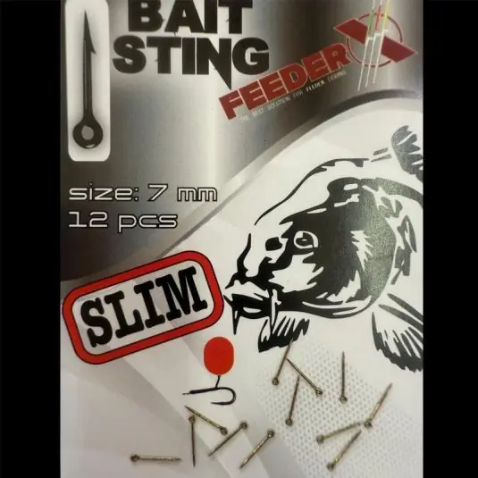 Cumpărături sigure Spini momeala FeederX Bait Sting Slim Black Nickel 7mm