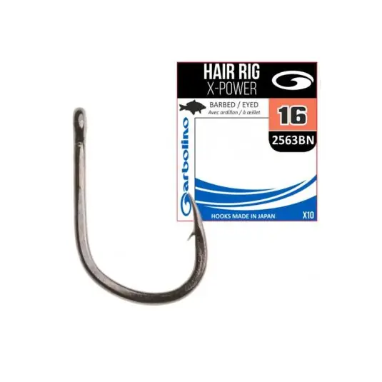 Ofertă Carlige Garbolino Hair Rig X-Power 2563 Black Nickel Nr.12