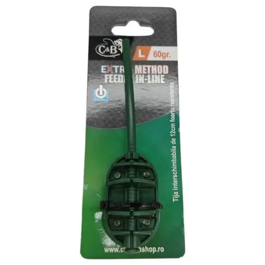 Momitor method C&B Extra Method Feeder In-Line L 60g Reducere extra