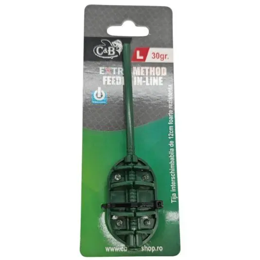 Ofertă exclusivă Momitor method C&B Extra Method Feeder In-Line L 30g