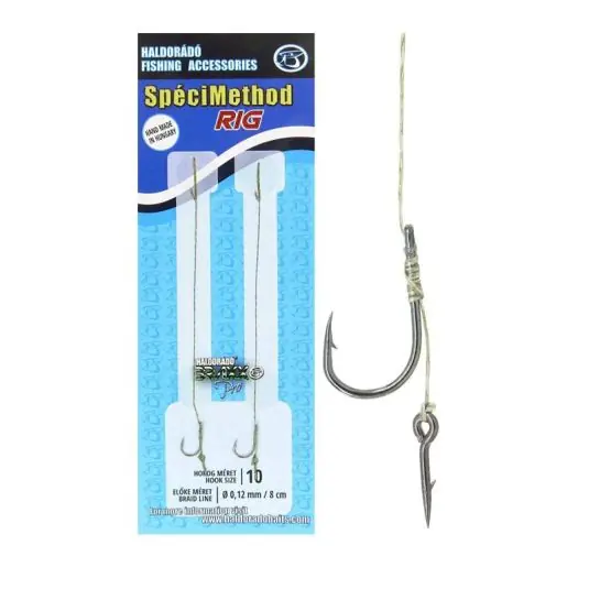 Carlige legate Haldorado SpeciMethod Rig2, Nr.10 0.12mm/8cm Ieftin