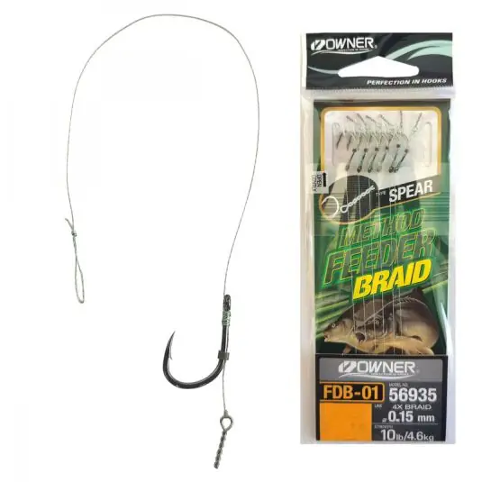 Cumpărături sigure Carlige legate Owner FDB-01 Spear Braided Barbed Nr.14