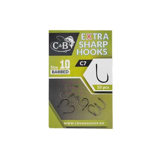 Chilipir Carlige C&B Extra Sharp Hooks C7 Barbed Nr.12