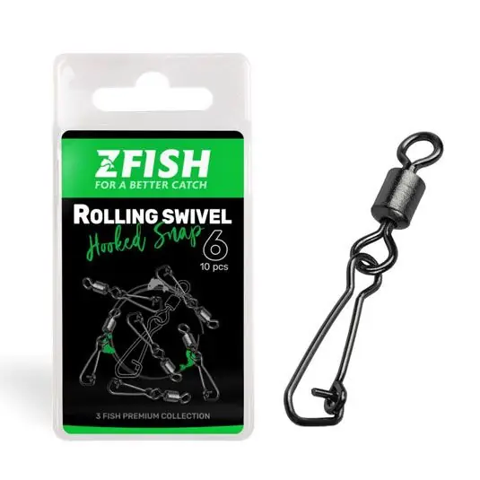 Agrafe + varteje ZFish Rolling Swivel and Hooked Snap Nr.14, 16kg Reducere extra