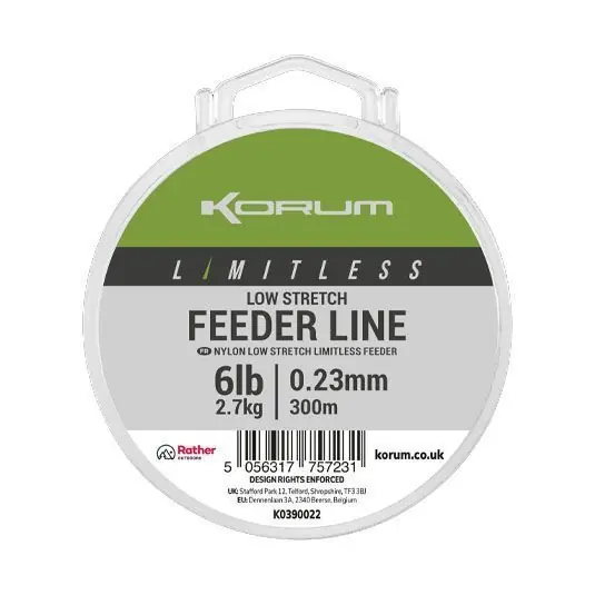 Vezi acum Fir monofilament Korum Limitless Low Stretch Feeder Line 0.30mm/5.4kg/300m