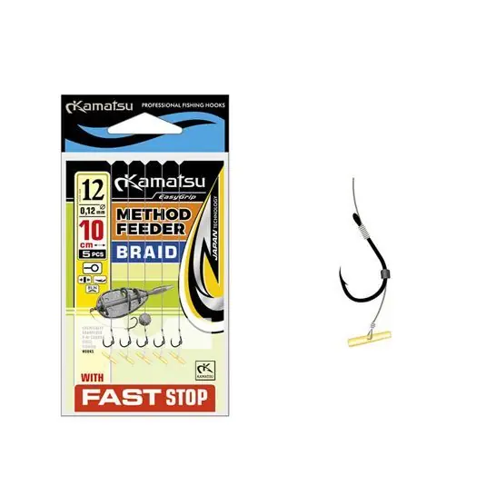 Expediere rapidă Carlige legate Kamatsu Method Feeder Braid With Fast Stop Nr.10