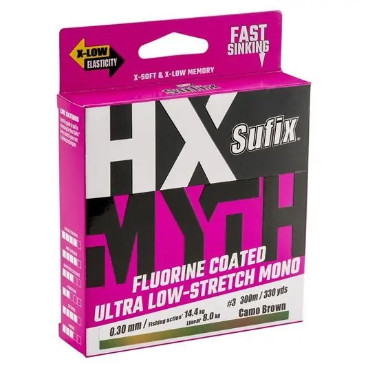 Fir monofilament Sufix Fast Sinking HX-Myth Camo Brown 0.18mm/300m Cumpărături sigure